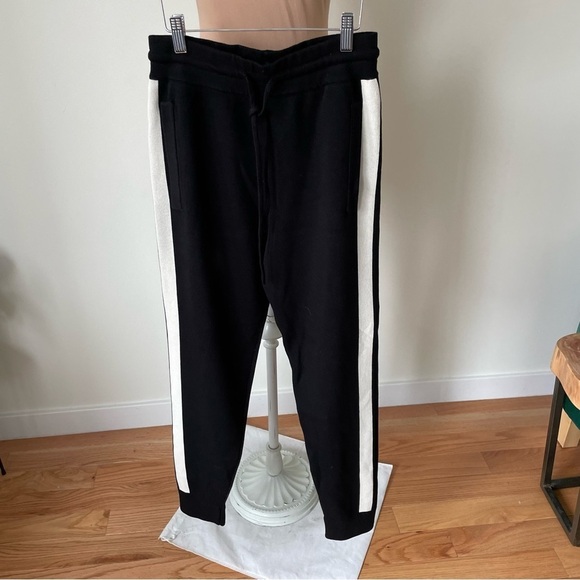 French Connection FCUK Black/Winter White Lakra Knit Track Pants Top Set NWT S - Picture 9 of 12